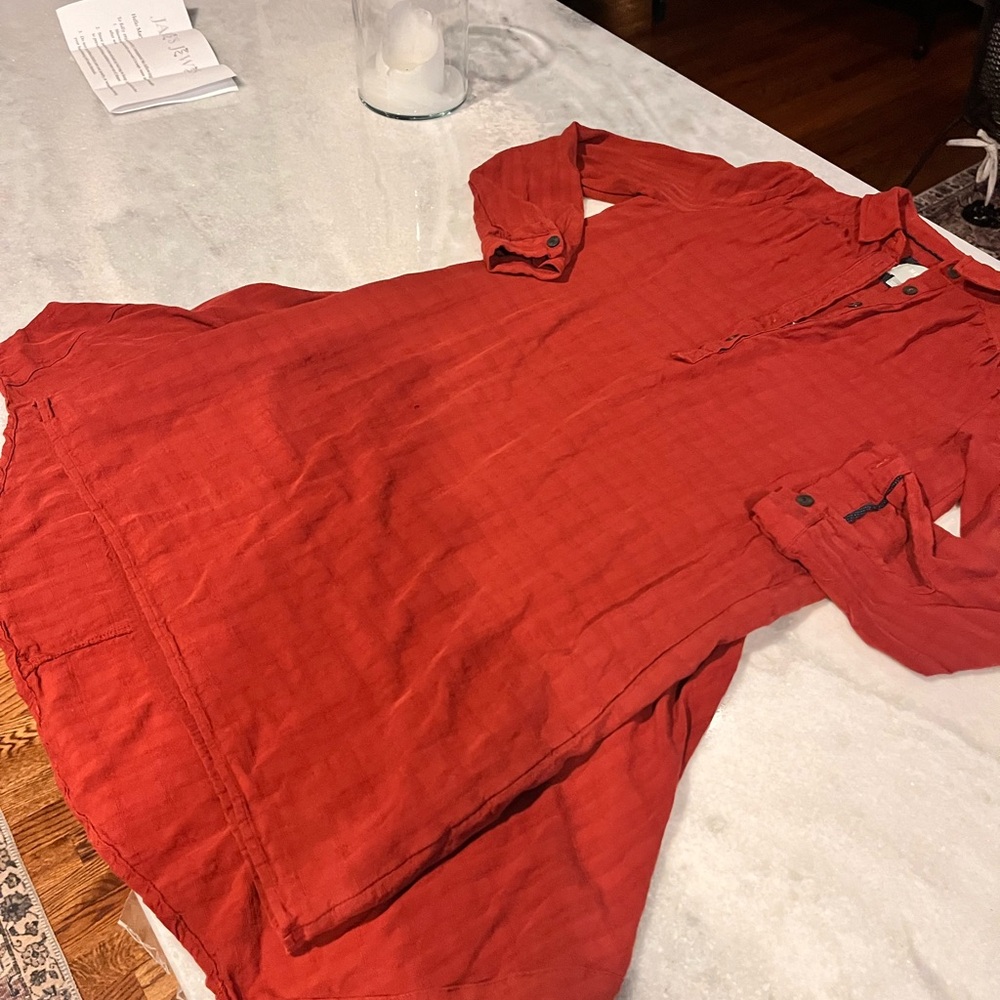 Maeve Brick Red Textured Blouse